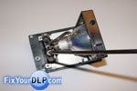 Original lamp part No. P22 100W/120W 1.0 Philips, Plastic front piece part No. NT0334, Plastic top piece part No. NT0336