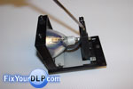 Original lamp part No. P22 100W/120W 1.0 Philips, Plastic front piece part No. NT0334, Plastic top piece part No. NT0336