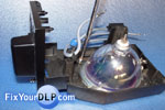 Cubierta de Plastico LSMP0495, Lampara OSRAM E23 OEM 120W 1.3 y Sujetadores Metalicos LSMA0841