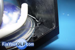 Dos conectores de plastico y foco HS110AR10-51