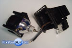 Carcasa: 3-093-853,  Philips UHP 120 / 100 W 1.0 E19.8 y base 3-093-852
