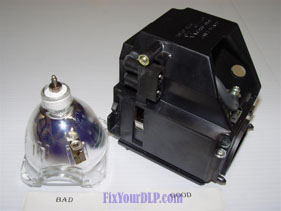 Samsung BP96-01472A Replacement Projection LCD Lamp (original Philips Lamp)