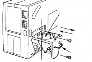 Sanyo PLC-8800N Lamp Cage, Sanyo POA-LMP14 (service parts no 610-265-8828)