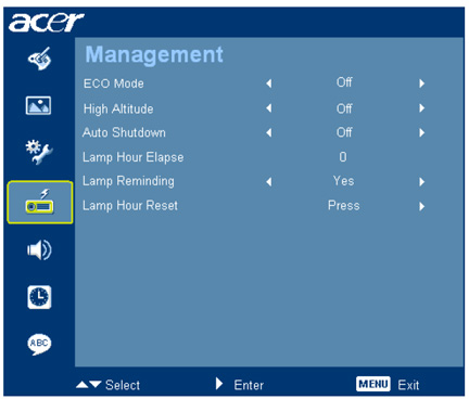 Acer-H5360_projector_ECK-0700-001_lamp_timer_reset