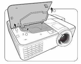 BENQ_Projector_DX818ST_Lamp_Cover_off_5J.J9A05.001