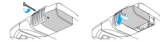 Epson_PowerLite_460_projector_remove_cover-one_Epson_ELPLP57_replacement_lamp