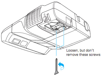 BrightLink-450Wi_projector_screws_Epson_ELPLP57_replacement_lamp