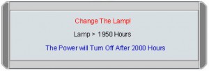 BenQ CP120 Second Lamp Warning, BenQ CS.5JJ0V.001 lamp