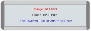 BenQ CP120 Second Lamp Warning, BenQ CS.5JJ0V.001 lamp