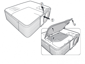 Canon_LV-X300 ST_projector_Canon LV-LP38_replacement_lamp_remove