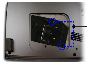 Optoma_DX608_Lamp_Replacement_remove_lamp_screws_Optoma_BL-FP230A_projector_lamp