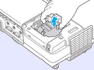 Epson-EMP-X5-projector-lamp-removed-Epson-ELPLP41-lamp