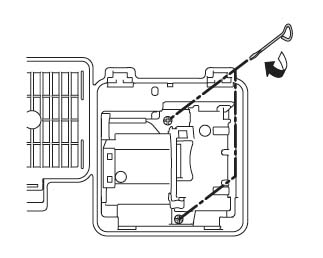 Epson-PowerLite-Pro-Cinema-1080-UB-tighten-screws-Epson-ELPLP39-lamp