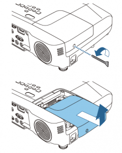 Epson_EB-955W_projector_lamp-Epson ELPLP78_remove_cover