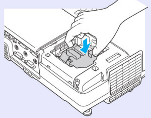 Epson-EMP-83-install-new-lamp-Epson-ELPLP42-lamp