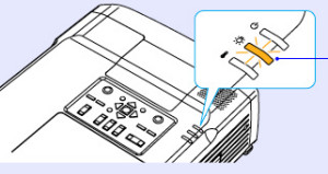 Epson_EMP-8300_projector_ELPLP23_ projector_lamp_warning_light