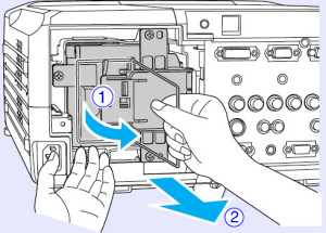 Epson_EMP-8300_remove_old_ELPLP23_ projector_lamp