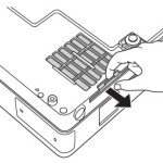 How to replace the lamp in the Epson EMP-1715 projector