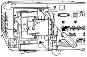 Epson_PowerLite_8300i_ELPLP23_remove_projector_lamp_screws