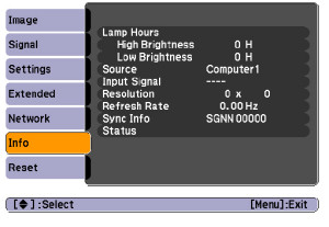 Epson_PowerLite_Pro_G5350_check_lamp_hours_Epson_ELPLP46