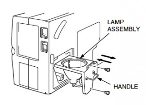 Sanyo PLC-SP20N Lamp Cover, Sanyo POA-LMP18 (service parts no 610 279 5417)