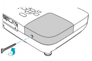 Epson-PowerLite-EX51 -remove-lamp-cover-screws-Epson-ELPLP54-lamp