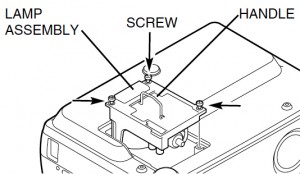 Sanyo PLC-XU46 Lamp Assembly Unit, SANYO POA-LMP56 (service parts no 610 305 88016)