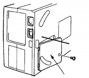 Sanyo PLC-8810 Lamp Cover, Sanyo POA-LMP14 (service parts no 610-265-8828)