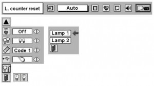 Sanyo PLC-XF35/F35NL/PLC-XF35N Lamp Reset Screen