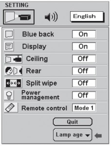 ASK Proxima DP-9260 lamp reset, ASK Proxima LAMP-016