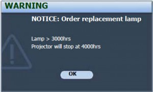 BenQ SP830 Lamp Warning 1, BenQ 5J.J1Y01.001 projector