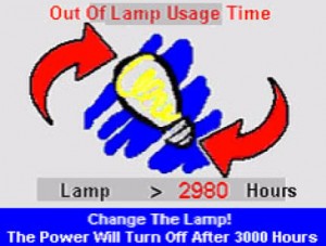 BenQ PB8250 2980 hours lamp warning, BenQ 59.J8101.CG1