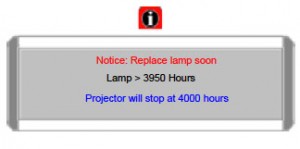 BenQ MP721c  Warning message 2, BenQ BenQ 5J.J2C01.001 lamp