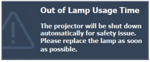 BenQ MP770 final warning message, BenQ 5J.J1S01.001 lamp