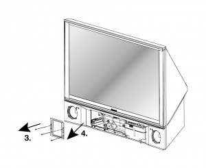 Mitsubishi WD-52525-remove old lamp