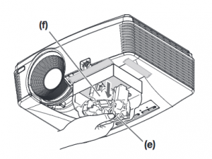 Mitsubishi_WD570U_projector_lamp_VLT-XD560LP_install_new