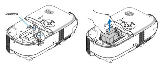 NEC LT180_projector_lamp_NEC LH02LP_remove_lamp