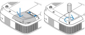 NEC_LT35_projector_NEC_NP35LP_Replace_projector_lamp_cover