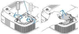 NEC_LT35_projector_NEC_NP35LP_remove_projector_lamp