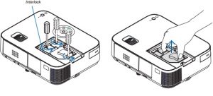 NEC_M403W_projector_lamp_remove-_NEC NP27LP