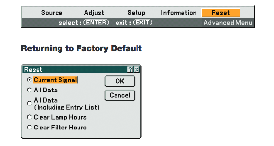 NEC_NP1000_projector_reset_NEC-NP01LP_lamp_timer