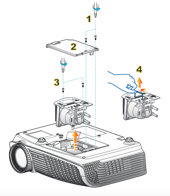 Lightbulbsareus Replacement Lamp & Housing for Optoma HD25-LV-WHD