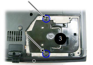 Optoma_DX605R_remove_lamp_screws_BL-FU180A_projector_lamp