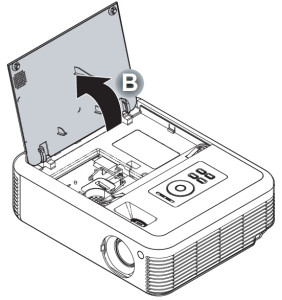 Optoma_EP771_remove_lamp_cover_BL-FP200D_lamp