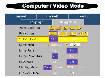 Optoma_Ezpro 731_reset_lamp_timer