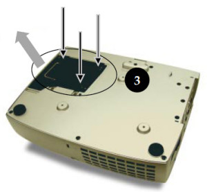 Optoma_H55_BL-FU250A_remove_lamp