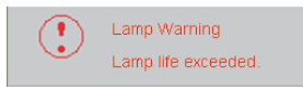 Optoma_TW536_projector_Lamp_warning_message