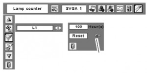 Sanyo PLC-XW56 lamp reset, Sanyo POA-LMP107 (service parts no 610 330 4564)