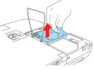 PowerLite_1750_projector_Epson_remove_ELPLP65_projector_lamp