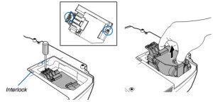 Projector_VT480_remove_NEC-VT85LP_projector_lamp